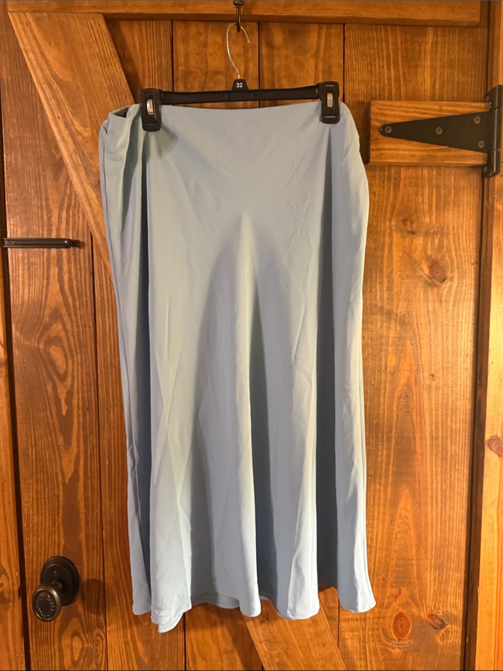 Time and Tru Light Blue Midi Skirt